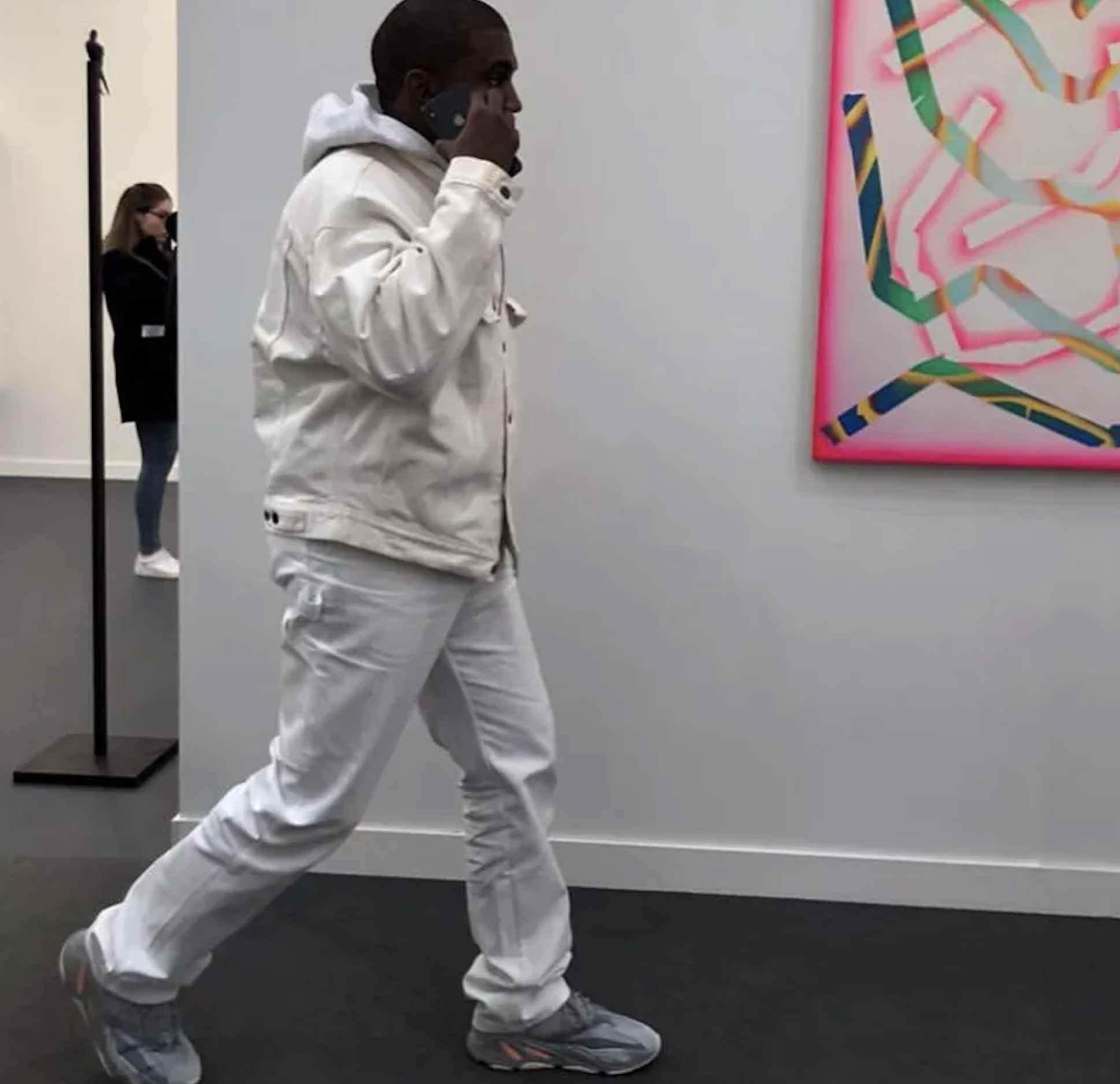 Kanye west wearing yeezy best sale 700 v2