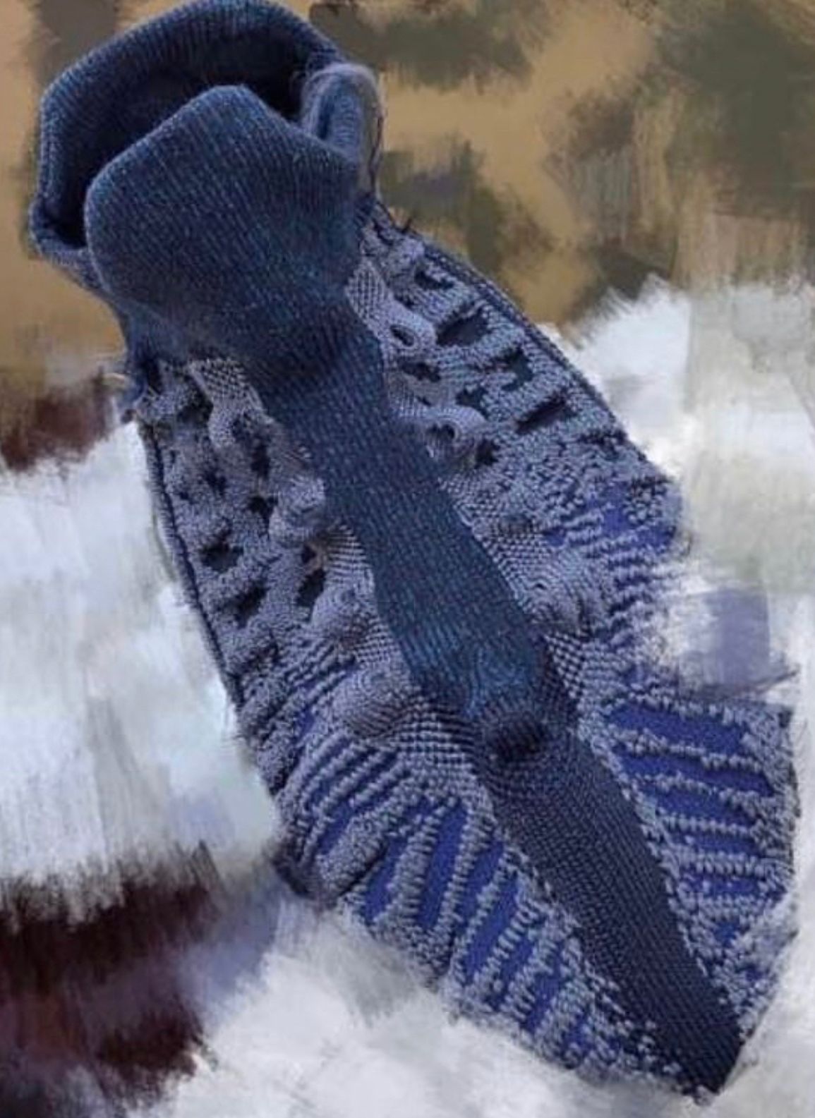 Yeezy BSKTBL KNIT Slate Blue - LARAMERCHI: The Fashion Restoration Center