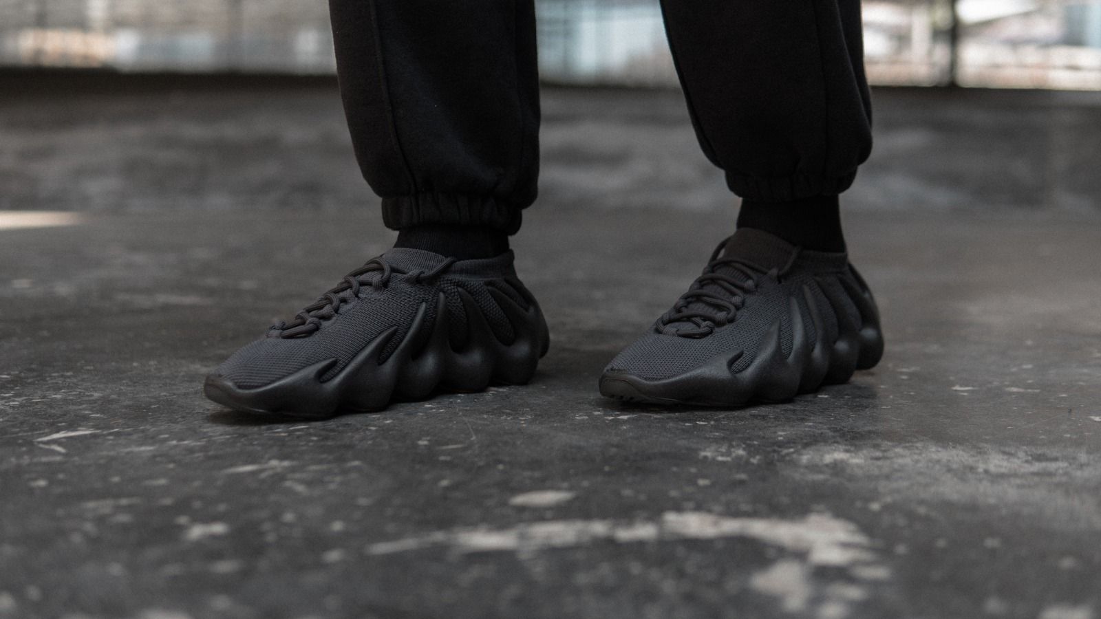 YEEZY 450 “Utility Black” On Foot