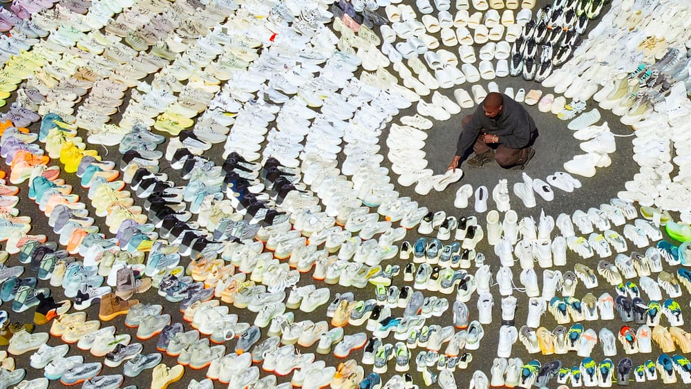 Kanye shows off Thousands of YEEZY Samples with Forbes post image